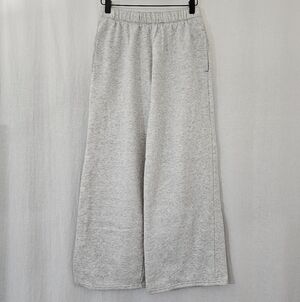 Hollister Ultra High-Rise Wide Leg Sweatpants in Heather Light Gray Size S Short